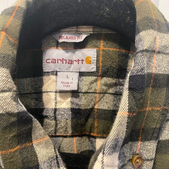Carharrt plaid flannel button down - Picture 6 of 11